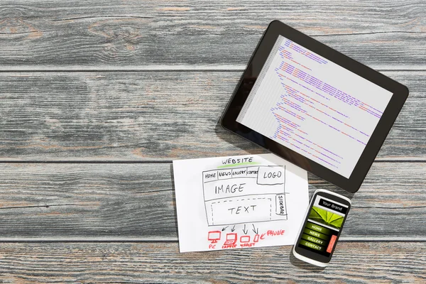 レスポンシブWebデザイン — ストック写真