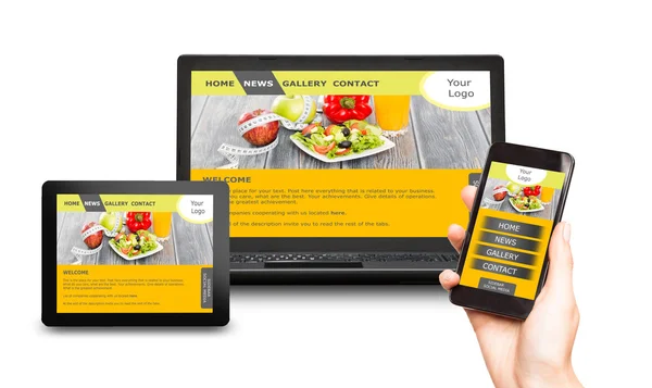 Responsive web design — Stockfoto