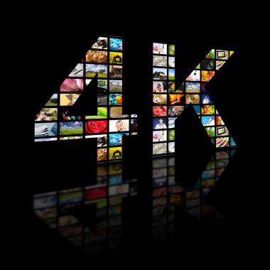 4 k çözünürlüklü tv kavramı.