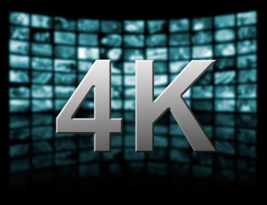 4k resolution tv concept. clipart