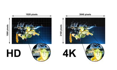 4K television display clipart