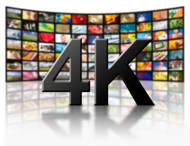 4 k çözünürlüklü tv kavramı.
