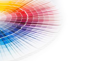 Pantone örnek renkleri kataloğu açın.