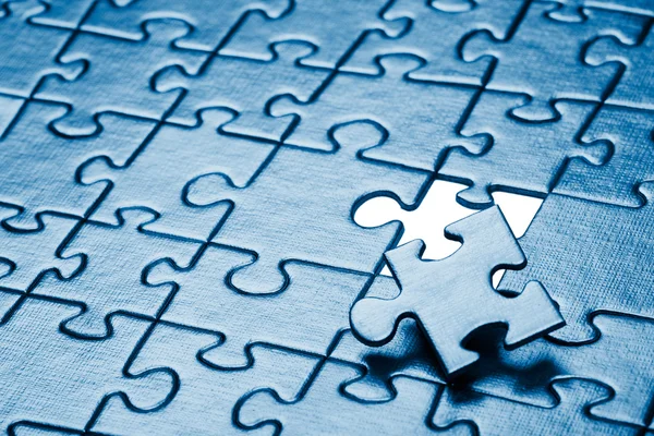 Puzzle with missing piece. — Stock Photo, Image