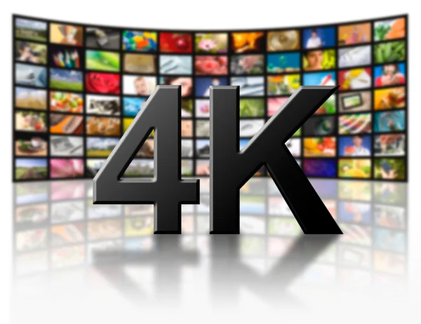 4 k rozdzielczości tv koncepcja. — Zdjęcie stockowe