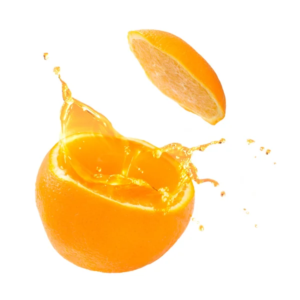 Portakal suyu sıçramasına — Stok fotoğraf