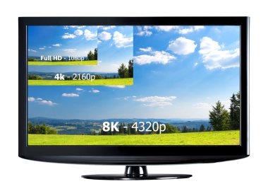 Televizyon ekranı kavramı.