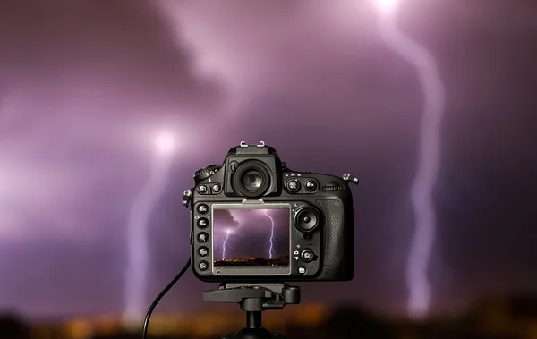 Digital camera the night view — Stock Photo, Image