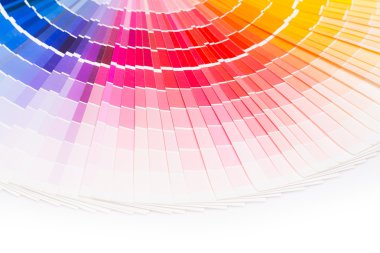 Pantone örnek renkleri kataloğu açın.