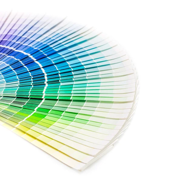 Catálogo aberto de cores de amostra Pantone . — Fotografia de Stock