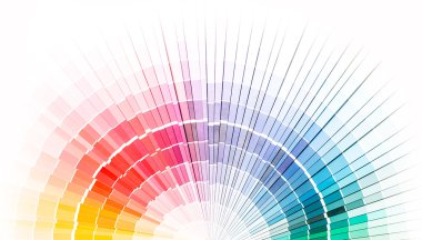 Pantone örnek renkleri kataloğu açın.