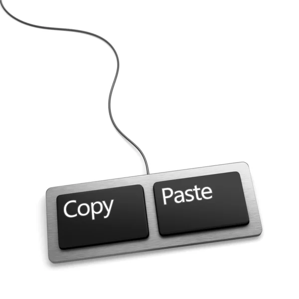 Copy paste keyboard (plagiarist tool) — Stock Photo, Image