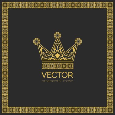 Süs taç logo şablonu