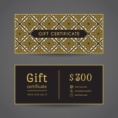 Vintage hediye sertifikası
