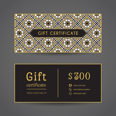 Vintage hediye sertifikası