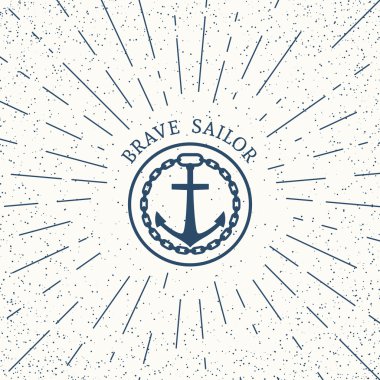 Vektör retro deniz logo şablonu