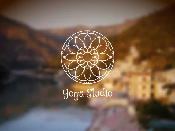 Jóga studio vektorové logo šablona — Stockový vektor