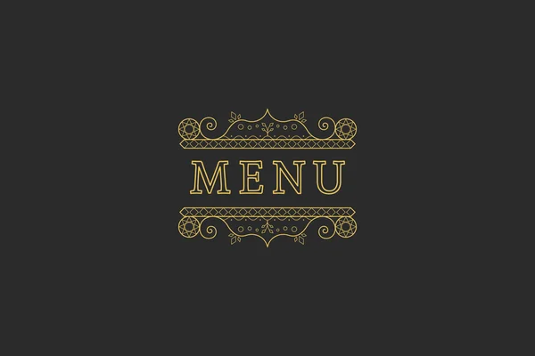 Restaurant Menu Headline — Stock Vector