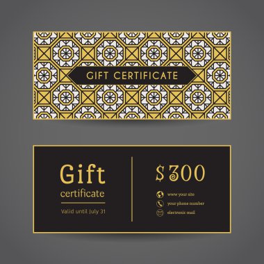 Vintage hediye sertifikası
