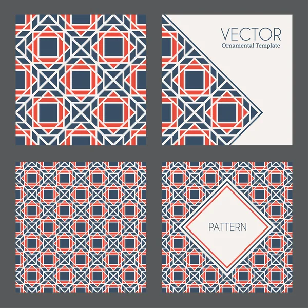 Padrões geométricos vetoriais — Vetor de Stock