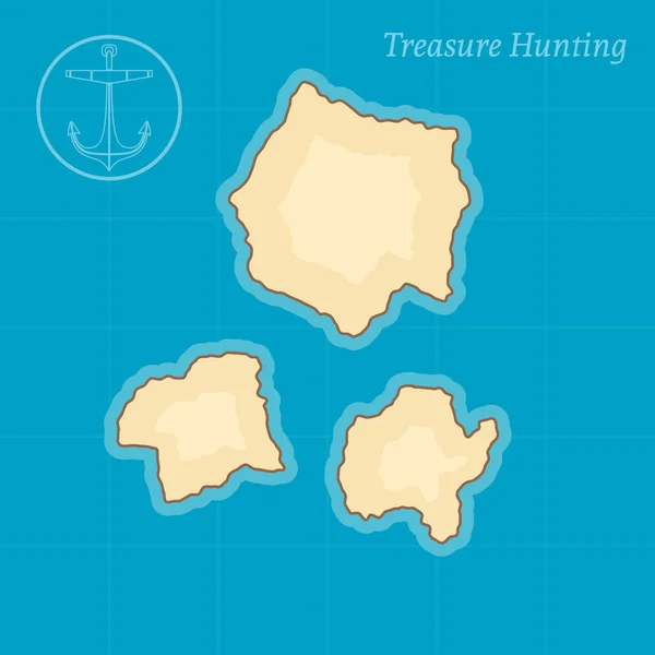 Vector Treasure Map Background — Stock Vector