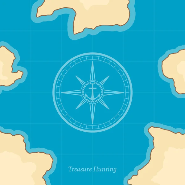 Vector Treasure karta bakgrund — Stock vektor