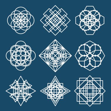 Geometrik süsler Set