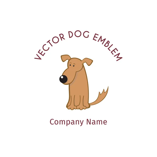 Vektor Cartoon Dog znak — Stockový vektor