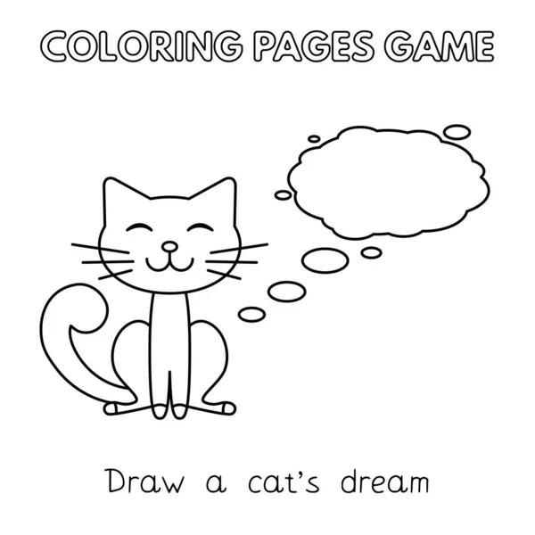 Libro da colorare del gatto del fumetto — Vettoriale Stock