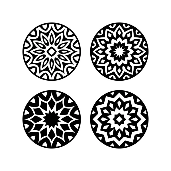 Восточные круговые геометрические символы — стоковый вектор