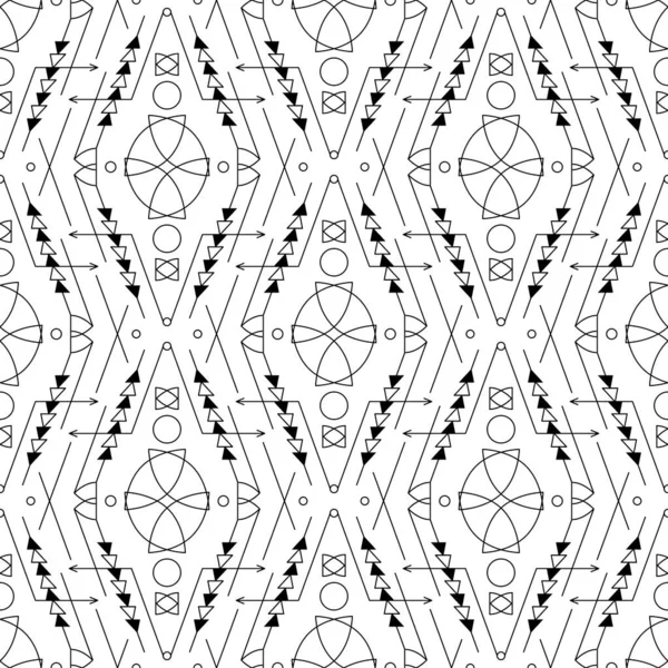 Vector Tribal naadloos patroon met geometrische versiering — Stockvector