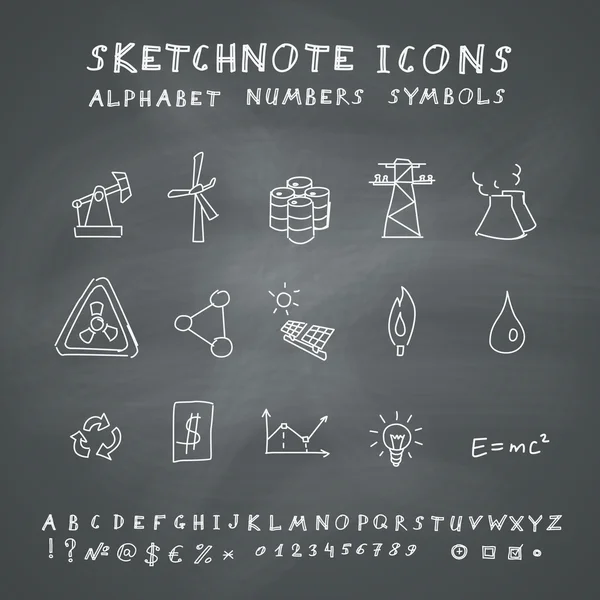 Vektor-Doodle-Symbole — Stockvektor