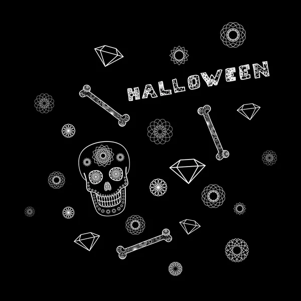 Background with Skull — Stock Vector