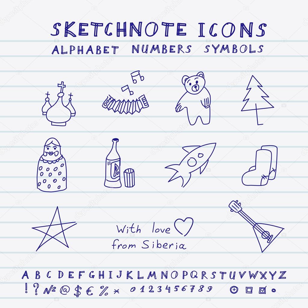 Doodle Russian Icons