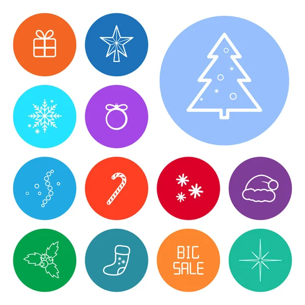 Christmas Icons — Stock Vector