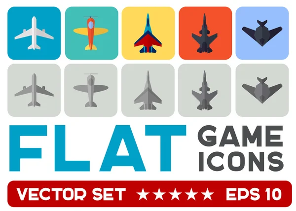 Vector flat game icons — Stock Vector
