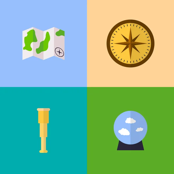 Vector flat game icons — Stock Vector