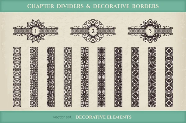 Elementos de diseño caligráfico vectorial — Vector de stock