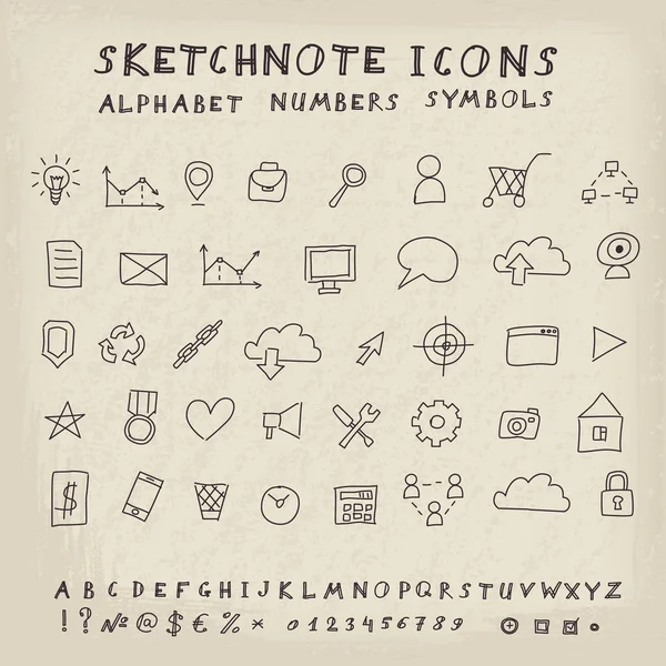 Doodle simgeler vektör