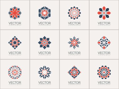 Vector geometric symbols clipart