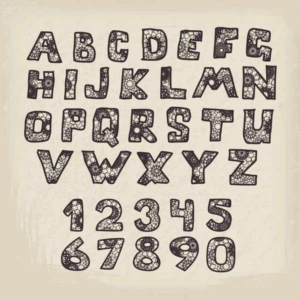Sketchnote alfabesi — Stok Vektör