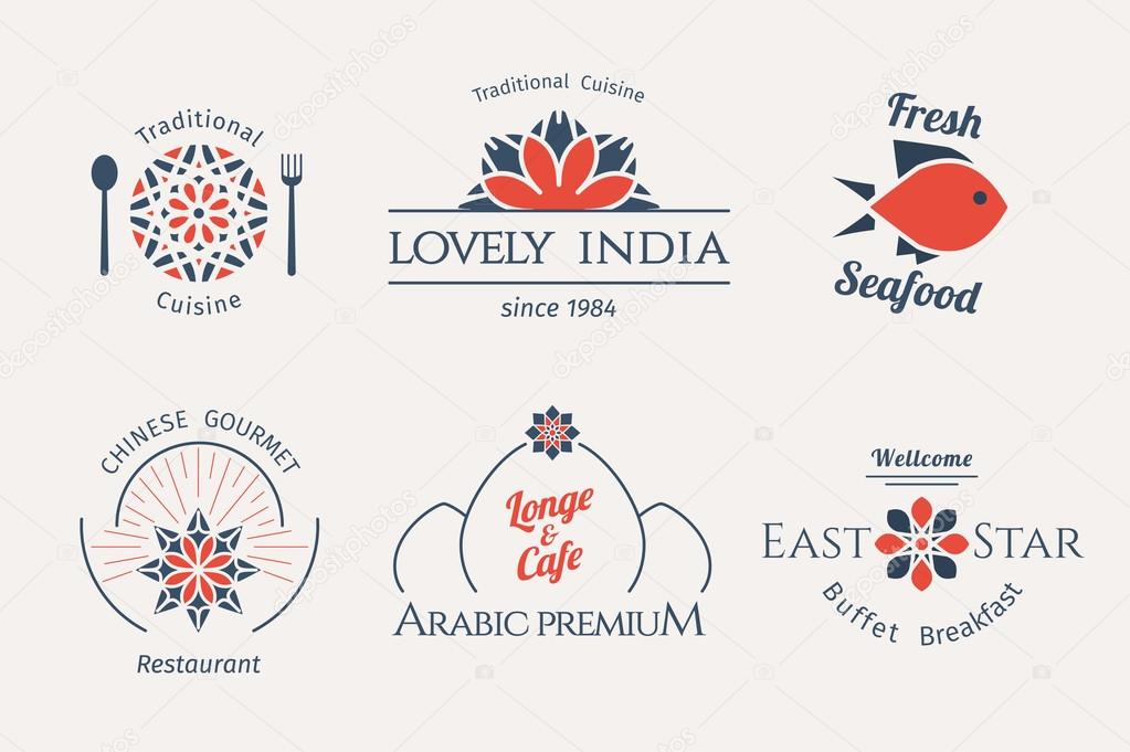 Vector asian logo templates
