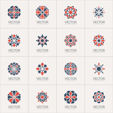 Vector geometric symbols clipart