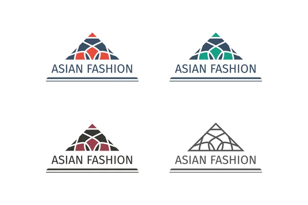 Vecteur asiatique modèles de logo — Image vectorielle