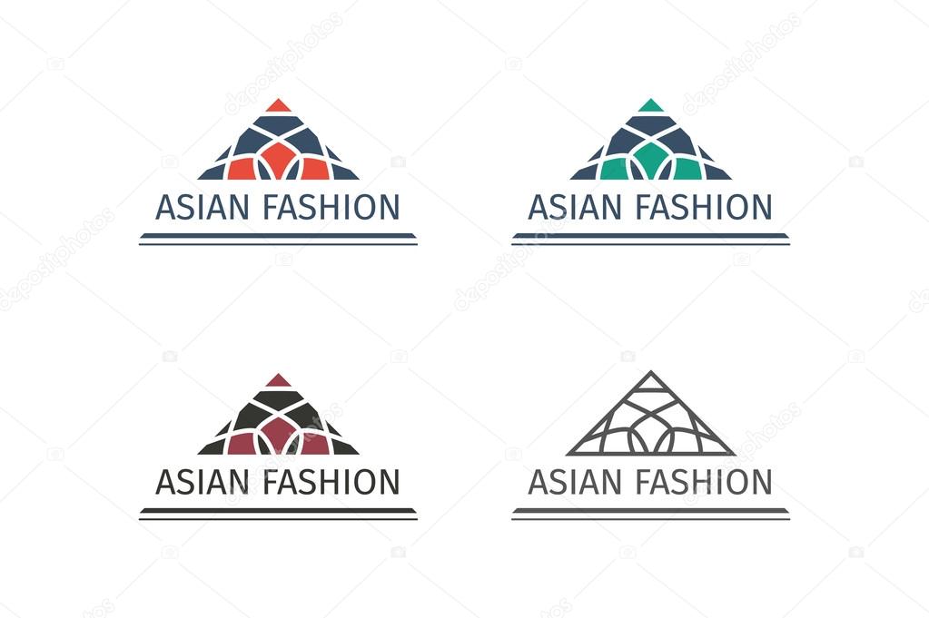 Vector asian logo templates