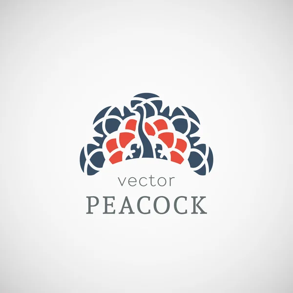 Peacock with beautiful tail — Stock Vector