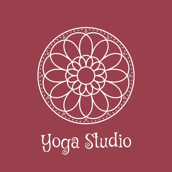 Yoga studion vektor logo mall — Stock vektor