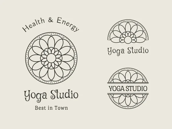 Yoga studiologo — Stock vektor