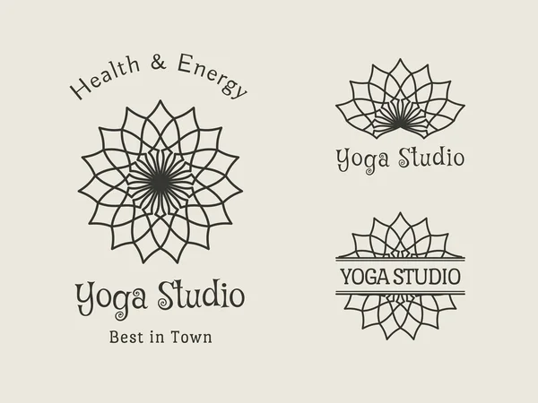Yoga studiologo — Stock vektor