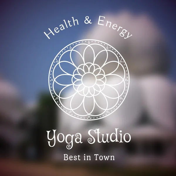 Yoga Studio Vektor Logo Vorlage — Stockvektor